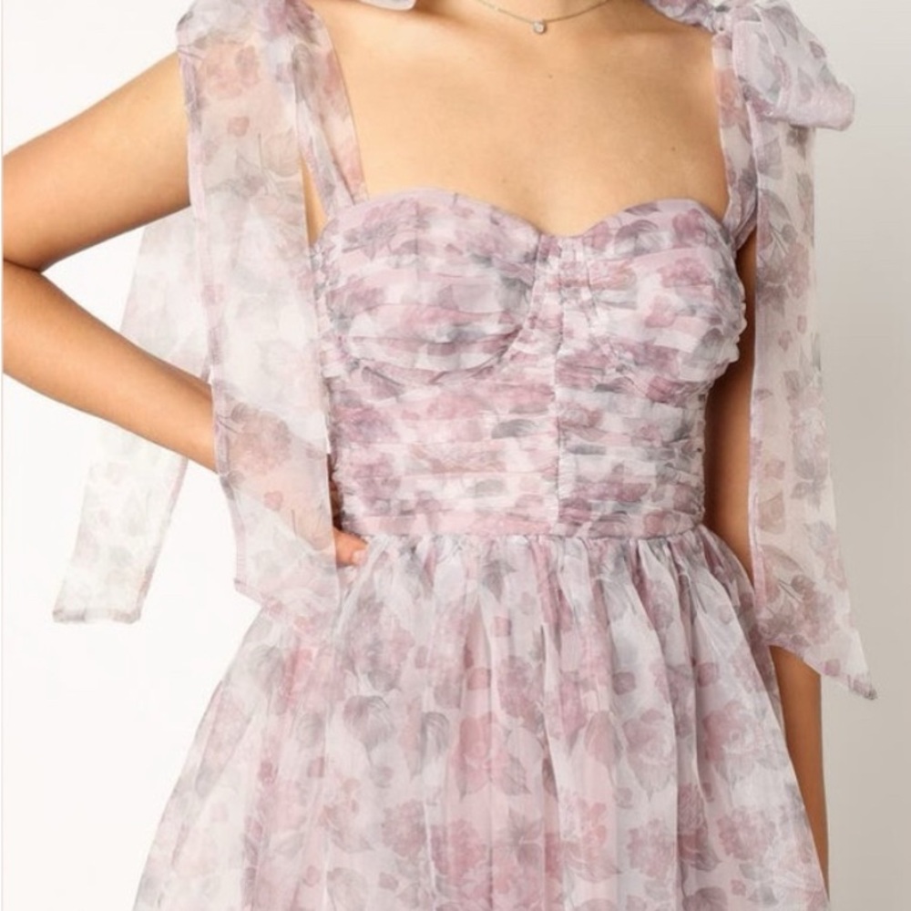 Petal & Pup Lavender Floret Midi Dress (S) - Picture 5 of 11